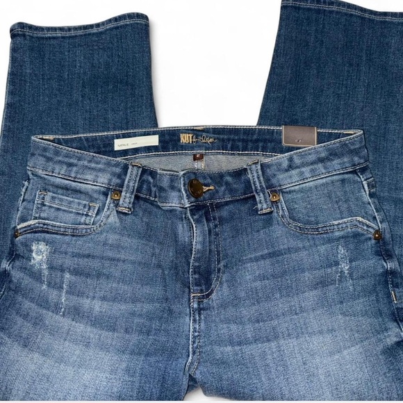 Kut from the Kloth Denim - Kut from the Kloth Natalie Crop Jeans | Medium Wash Distressed | NWT Size 2